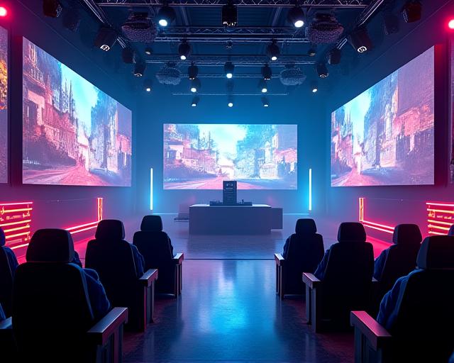 Equipos de proyección para lanzamiento de videojuegos